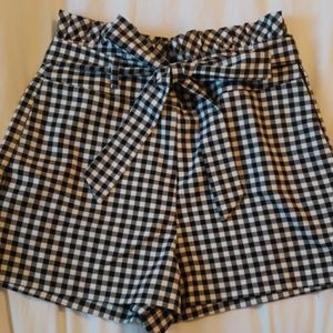 Zara Gingham Bow Shorts